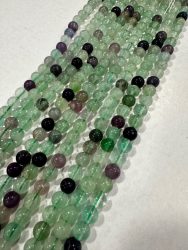 Szivárvány Fluorit 6 mm golyós ásványfüzér